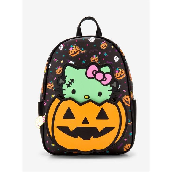 Her Universe Hello Kitty Zombie Pumpkin Glow-In-The-Dark Mini Backpack main image 4